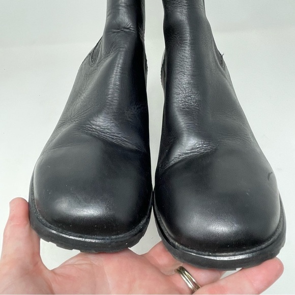 Paola Ferri Black Leather Ankle Boots – Size 10, Pull-On with Elastic Sides - Picture 5 of 10